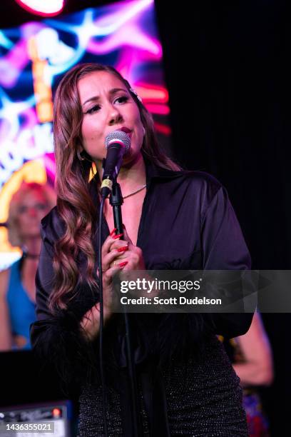 Singer Haley Reinhart performs onstage at the Medlock-Krieger All-Star Concert benefiting The Pat Tillman Foundation, Cancer Support Community...