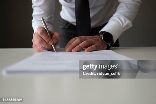 Signing Official Document Signing Official Document