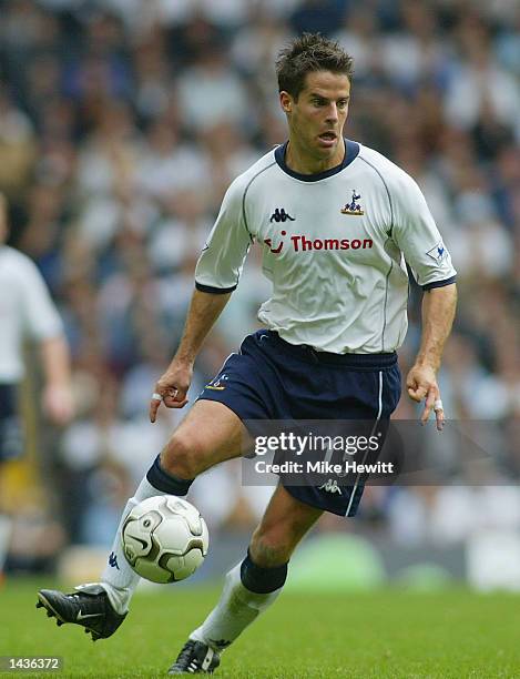 Jamie Rednapp of Tottenham Hotspur in action during the FA Barclaycard Premiership match between Tottenham Hotspur and Middlesbrough at White Hart...