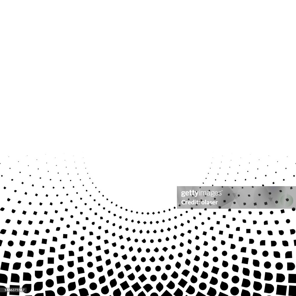 Fading Color Shape Mixed Shapes In Circular Fading Pattern Around Copy Space High-Res ...