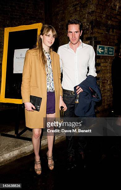 Edie Campbell and Otis Ferry attend as Veuve Clicquot launches The Season & The Season Tweets at the Old Vic Tunnels on May 1, 2012 in London,...