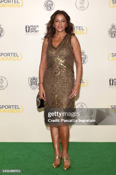 Nadia Zighem attend the SPORTEL Awards at Grimaldi Forum on October 24, 2022 in Monaco, Monaco.