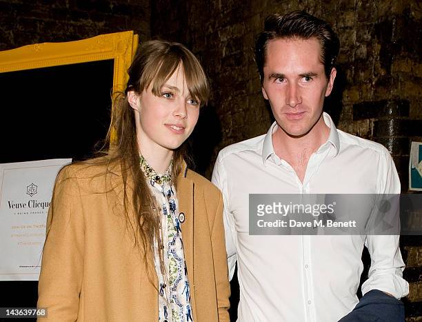 Edie Campbell and Otis Ferry attend as Veuve Clicquot launches The Season & The Season Tweets at the Old Vic Tunnels on May 1, 2012 in London,...