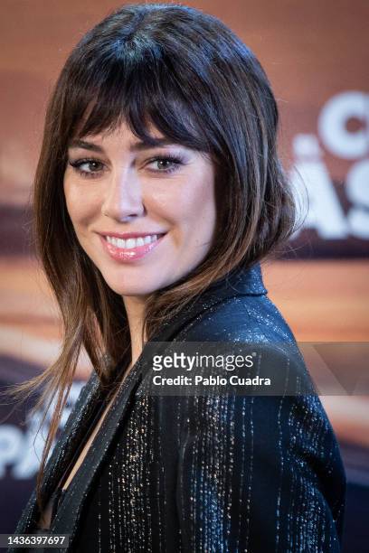 Spanish actress Blanca Suare attends the "El Cuarto Pasajero" photocall at Cars Studio on October 25, 2022 in Madrid, Spain.