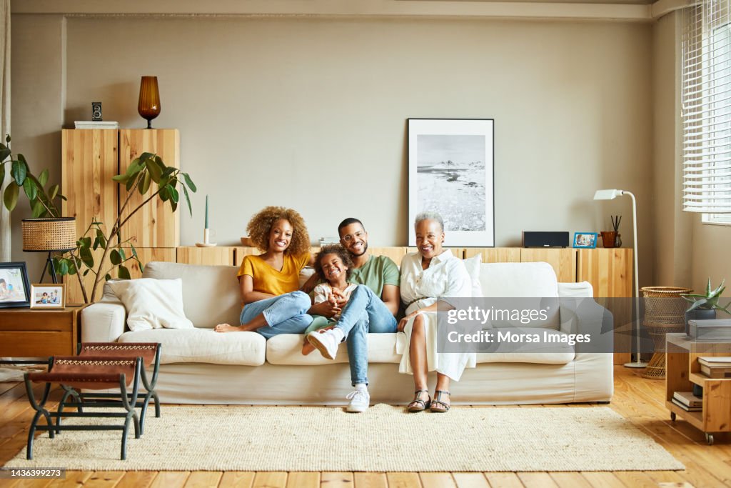 Smiling Family Spending Leisure Time Together High-Res Stock Photo ...