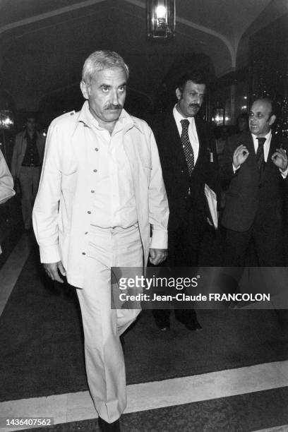 Georges Habache l'hôtel Sheraton de Damas pour la Conférence du Refus, le 20 septembre 1978.
