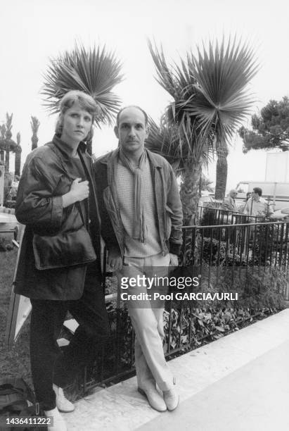 Ben Kingsley et son épouse au festival de Cannes, le 8 mai 1985.