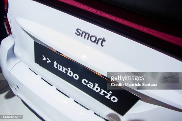 Detail of a Smart Fortwo Turbo Cabrio Tritop during the 27th International Motor Show at the Anhembi exhibition center in Sao Paulo, on November 3,...