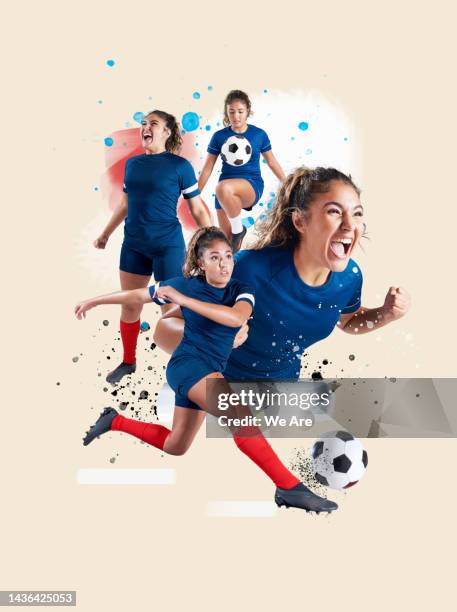 the beautiful game - female football fans stock pictures, royalty-free photos & images