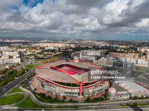 General view of the Estadio do Sport Lisboa e Benfica prior the UEFA Champions League group H match between SL Benfica and Juventus at Estadio do...