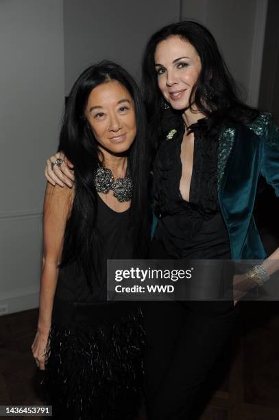 Designers Vera Wang and L\'Wren Scott attend the 2010 CFDA New Members party at Wang\'s residence.