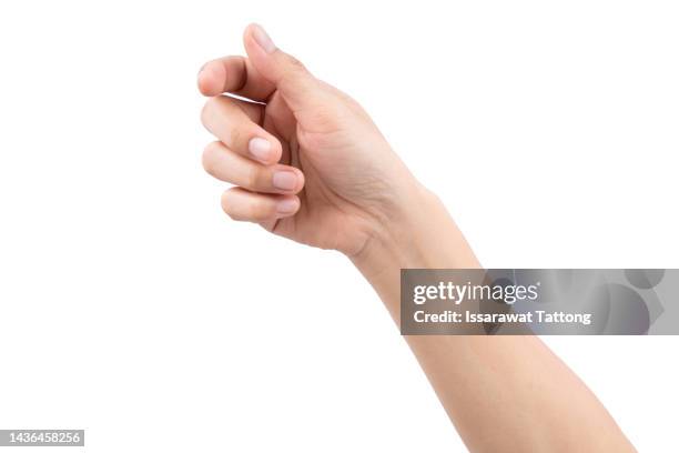 woman handful on the isolated on white background - reiken stockfoto's en -beelden