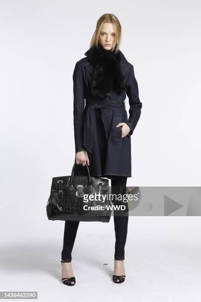 Model wears Ralph Lauren Collection Denim, the new luxury denim line from the designer\'s signature label.