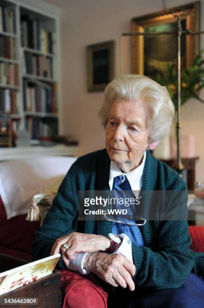 Deborah Cavendish the Dowager .Duchess of Devonshire at the Old Vicarage.