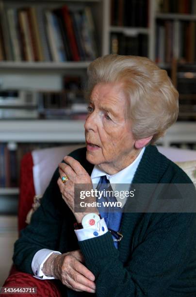 Deborah Cavendish the Dowager .Duchess of Devonshire at the Old Vicarage.