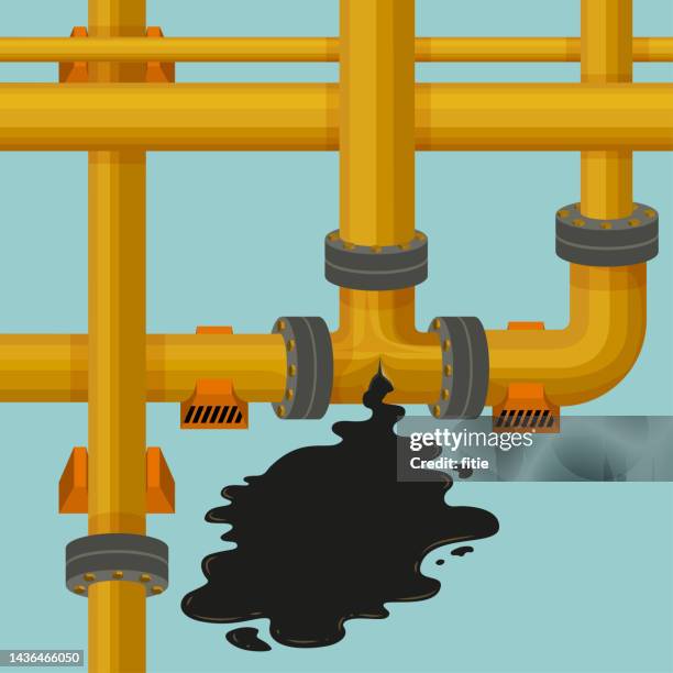 ilustraciones, imágenes clip art, dibujos animados e iconos de stock de contaminación por derrame de oleoductos . - spill