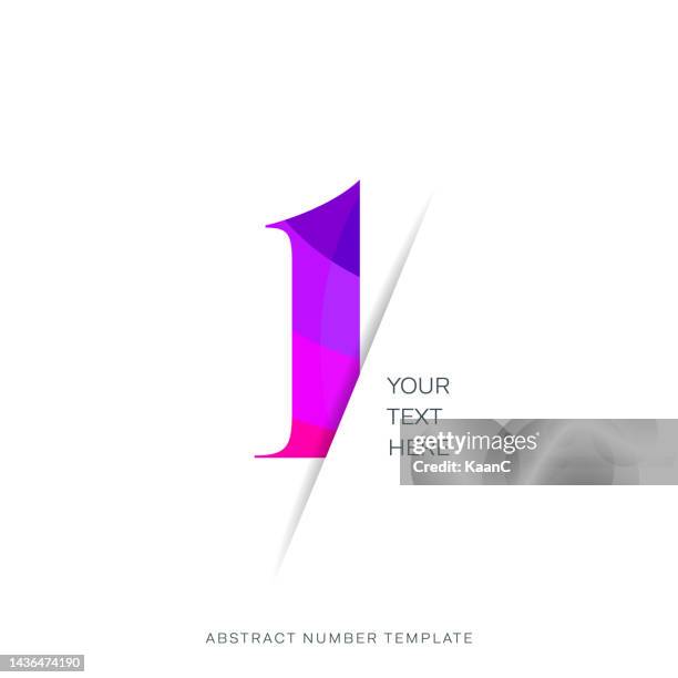 ilustrações de stock, clip art, desenhos animados e ícones de abstract number template. anniversary number template isolated, anniversary icon label, anniversary symbol vector stock illustration - 1