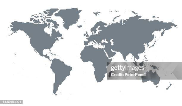 bildbanksillustrationer, clip art samt tecknat material och ikoner med world map geometric abstract stylized. isolated on white background. vector stock illustration - world map