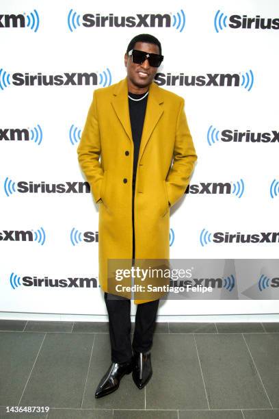 Kenny 'BabyFace' Edmonds visits SiriusXM Studios on October 25, 2022 in New York City.