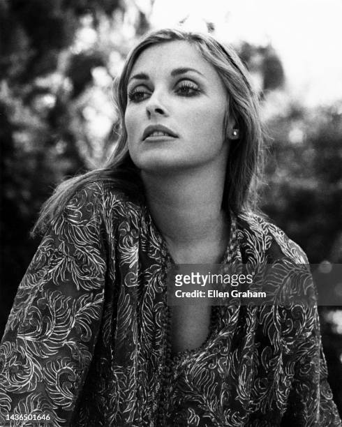 Portrait of American fashion model and actor Sharon Tate , Beverly Hills, California, 1968.