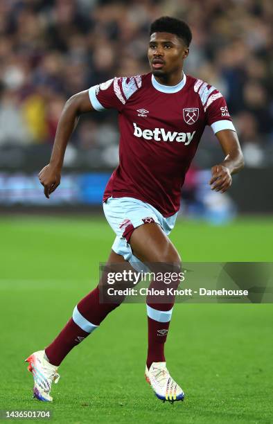 Ben Johnson of West Ham United during the Premier League match between West Ham United and AFC Bournemouth at London Stadium on October 24, 2022 in...