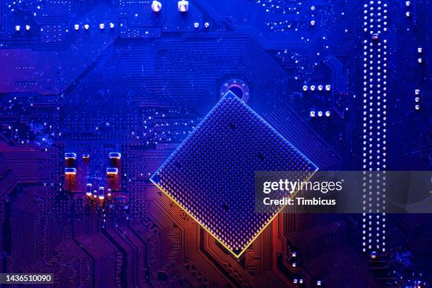 cpu chipset on mother board - intelligence abstract stock pictures, royalty-free photos & images