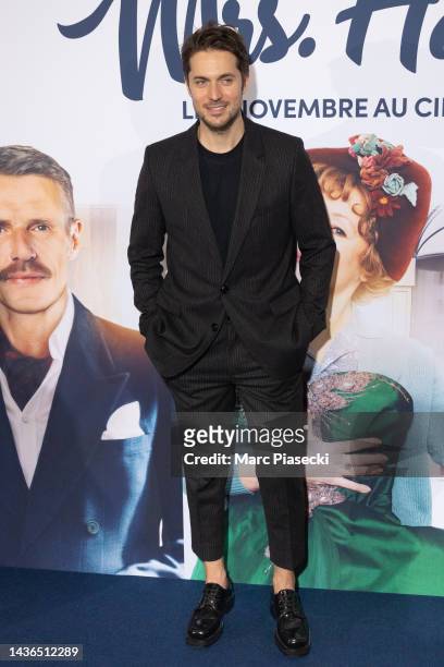 Actor Lucas Bravo attends the "Une Robe Pour Mrs Harris" premiere at Cinema Max Linder on October 25, 2022 in Paris, France.