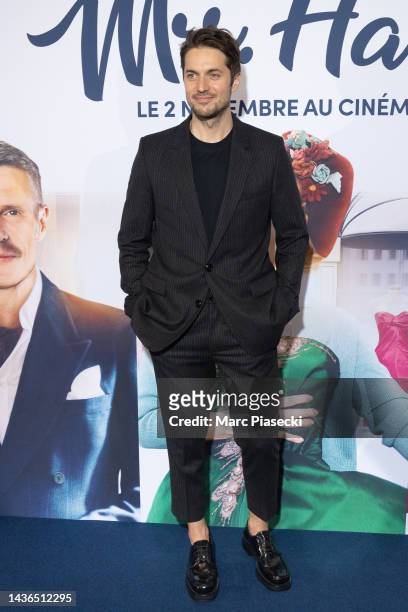 Actor Lucas Bravo attends the "Une Robe Pour Mrs Harris" premiere at Cinema Max Linder on October 25, 2022 in Paris, France.
