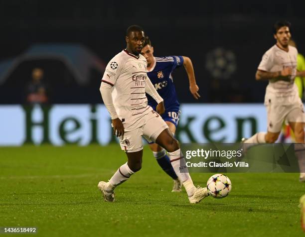 Divock Orig of AC Milan in action during the UEFA Champions League group E match between Dinamo Zagreb and AC Milan at Stadion Maksimir on October...