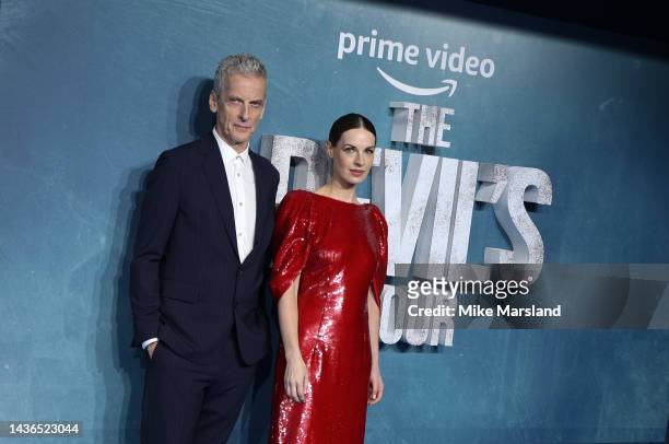 Peter Capaldi and Jessica Raine attend at the global premiere of "The Devil's Hour" at Curzon Bloomsbury on October 25, 2022 in London, England.