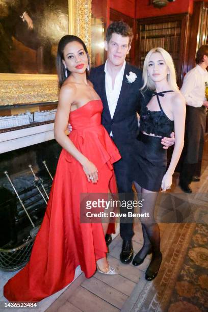 Emma Weymouth, Marchioness of Bath,, Wes Gordon and Sabine Getty attend an intimate dinner to celebrate Carolina Herrera New York at Sir John Soane's...