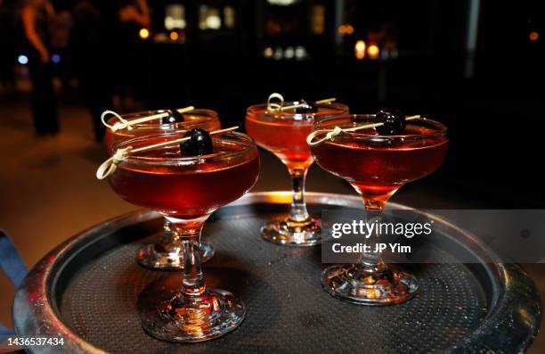 View of cocktails served at TIME100 Next Gala at SECOND Floor on October 25, 2022 in New York City.