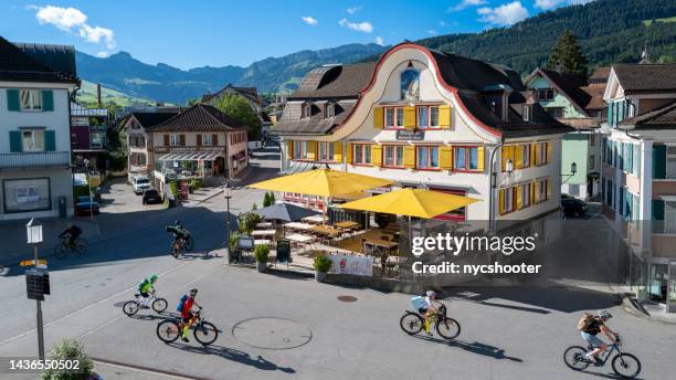 hotel adler in appenzell, switzerland - appenzell innerrhoden stock pictures, royalty-free photos & images