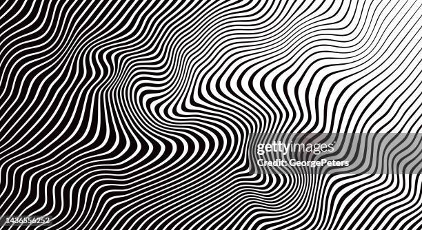 rippled, wavy, half tone pattern - 3d monochrome background stock illustrations