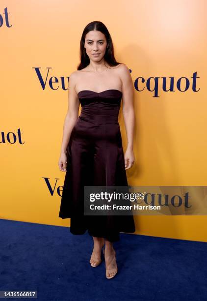 Lorenza Izzo attends Veuve Clicquot Celebrates 250th Anniversary with Solaire Exhibition on October 25, 2022 in Beverly Hills, California.