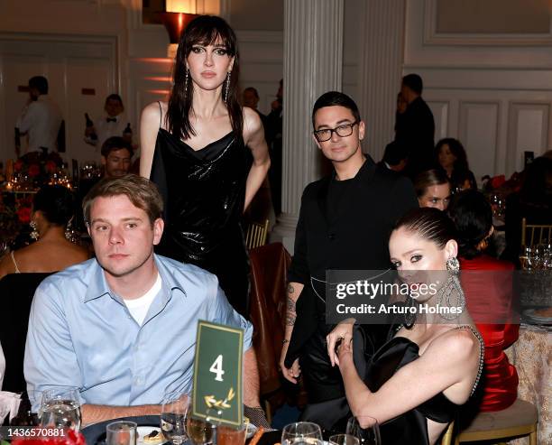 Jonathan Anderson, Teddy Quinlivan, Christian Siriano, and Coco Rocha attend the 2022 WWD Honors at Cipriani South Street on October 25, 2022 in New...