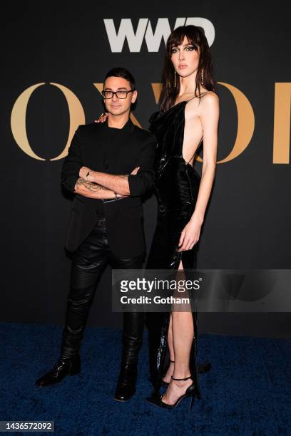 Christian Siriano and Teddy Quinlivan attend 2022 WWD Honors at Cipriani South Street on October 25, 2022 in New York City.