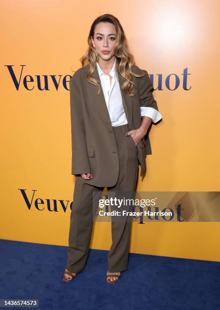 Chloe Bennet attends Veuve Clicquot Celebrates 250th Anniversary with Solaire Exhibition on October 25, 2022 in Beverly Hills, California.
