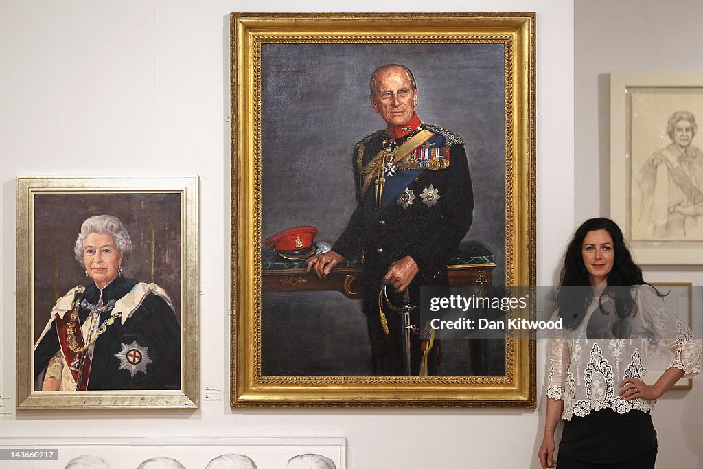 Royal Painters Attend The Royal Society Of Portrait Painters Exhibition