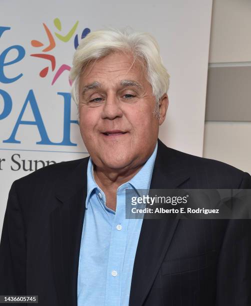 Jay Leno attends "May Contain Nuts! A Night Of Comedy" Benefiting WeSPARK Cancer Support Center at Skirball Cultural Center on October 25, 2022 in...
