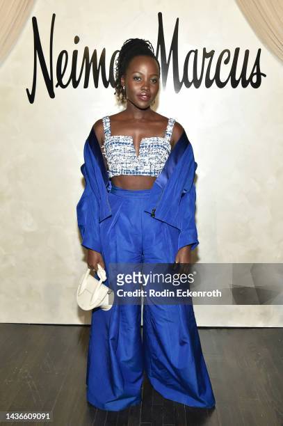 Lupita Nyong'o attends the Neiman Marcus debut of their 2022 holiday campaign and unveiling of fantasy gifts at Hollywood Athletic Club on October...