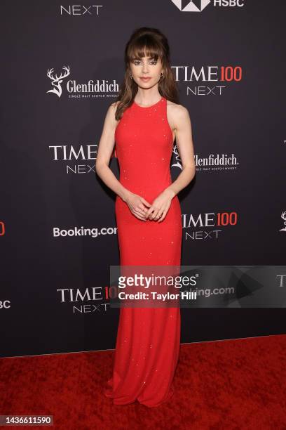 Lily Collins attends the 2022 Time 100 Next at Second on October 25, 2022 in New York City.