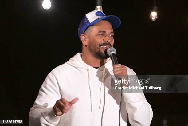 Comedian Damon Wayans Jr. Performs at "Mama Shelter X Can't Even Comedy" at Mama Shelter on October 25, 2022 in Los Angeles, California.