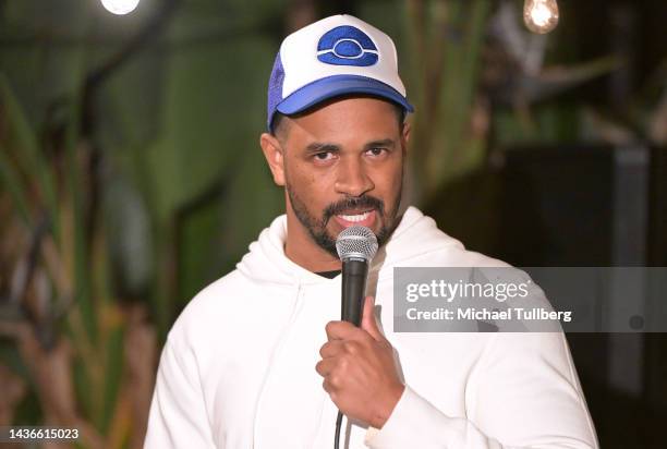 Comedian Damon Wayans Jr. Performs at "Mama Shelter X Can't Even Comedy" at Mama Shelter on October 25, 2022 in Los Angeles, California.