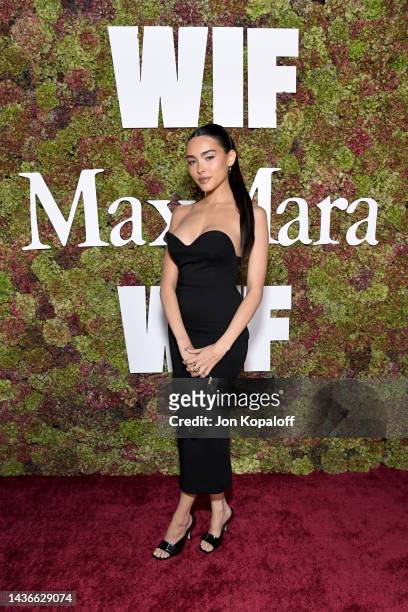Madison Beer, wearing Sportmax, attends the 2022 WIF Max Mara Face Of The Future Celebration at The West Hollywood EDITION on October 25, 2022 in...