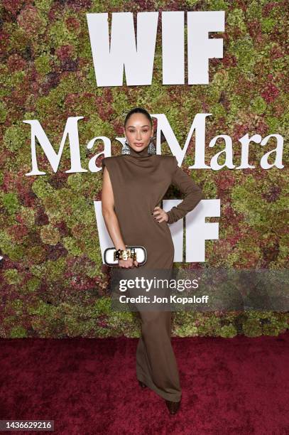 Cara Santana, wearing Sportmax, attends the 2022 WIF Max Mara Face Of The Future Celebration at The West Hollywood EDITION on October 25, 2022 in...