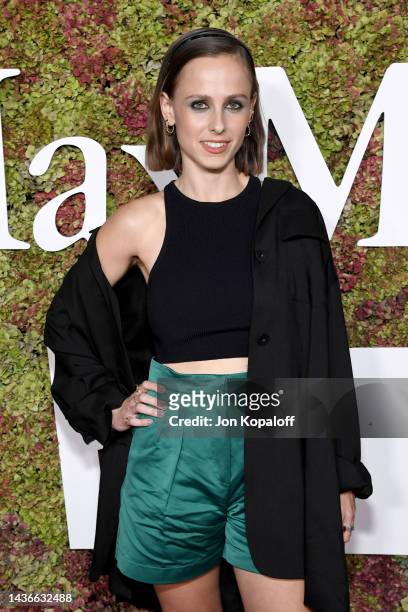 Pauline Chalamet, wearing Max Mara, attends the 2022 WIF Max Mara Face Of The Future Celebration at The West Hollywood EDITION on October 25, 2022 in...