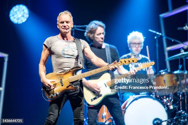 Sting performs at Mediolanum Forum of Assago on October 25, 2022 in Milan, Italy.