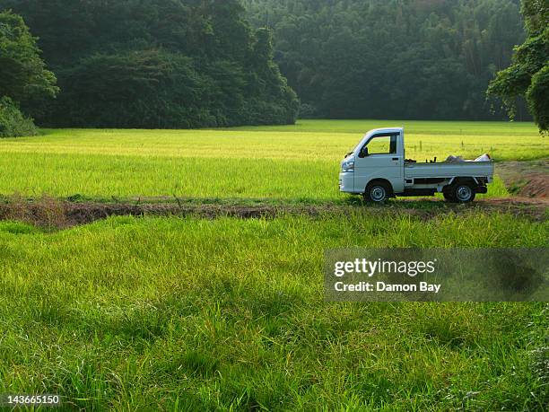 small truck in farm - small truck bildbanksfoton och bilder