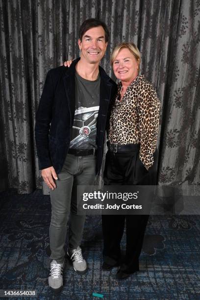 Jerry O'Connell and Dennis Crosby poses for a portrait at the 50th anniversary of the Saturn Awards at The Marriott Burbank Convention Center on...